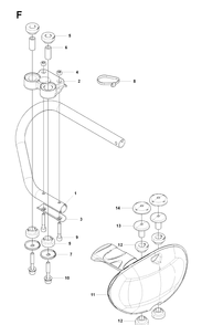 Handle Diagram and Parts List for 226HS99S 20080500001-20130500000 Husqvarna Hedge Trimmer