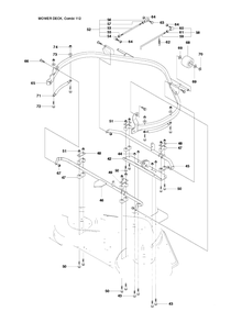 Mower Deck / Cutting Deck 4 Diagram and Parts List for R16 (965161601)(2010-07) Husqvarna Lawn Tractor
