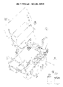 Mainframe, Right Side Diagram and Parts List for AR25H (968981104)(2005-11) Husqvarna Dethatcher