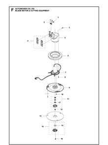 Blade Motor And Cutting Equipment Diagram and Parts List for 520 2020 Husqvarna Lawn Mower