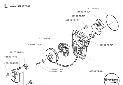 Part Location Diagram of 531007779 Husqvarna 