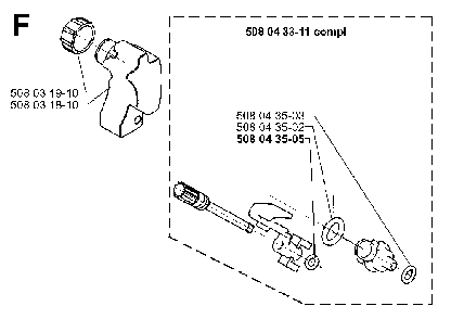 Oil Tank Diagram and Parts List for 16000 19984000001 Husqvarna Chainsaw
