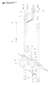 Transmission 3 Diagram and Parts List for R11C (965094201)(2007-01) Husqvarna Lawn Tractor