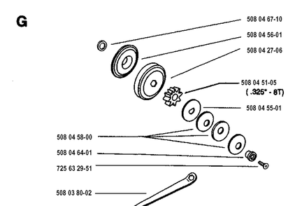Clutch 2 Diagram and Parts List for 1600 19953600001-Current Husqvarna Chainsaw