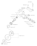Bevel Gear Diagram and Parts List for 333R 2006-10 Husqvarna Brush Cutter