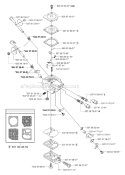 Carburetor Diagram and Parts List for 333R 2006-10 Husqvarna Brush Cutter