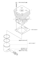 Part Location Diagram of 503289052 Husqvarna PISTON RING