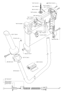 Handle  Controls Diagram and Parts List for 333R 2007-01 Husqvarna Brush Cutter