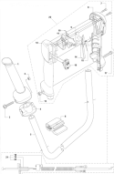 Handle  Controls Diagram and Parts List for 333R 2008-10 Husqvarna Brush Cutter