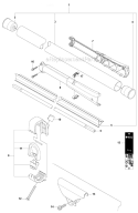 Shaft  Suspension Diagram and Parts List for 333R 2008-10 Husqvarna Brush Cutter