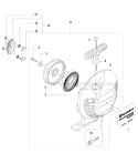 Starter 2 Diagram and Parts List for 333R 2008-10 Husqvarna Brush Cutter