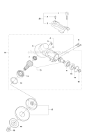 Bevel Gear Diagram and Parts List for 333R 2008-10 Husqvarna Brush Cutter