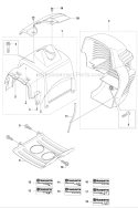 Cover 1 Diagram and Parts List for 333R 2008-10 Husqvarna Brush Cutter