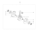 Crankcase Diagram and Parts List for 333R 2008-10 Husqvarna Brush Cutter