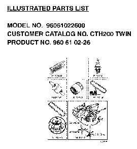 Frequently Used Parts Diagram and Parts List for CTH200TWIN (96061022600)(2007-10) Husqvarna Lawn Tractor