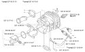 Page K Diagram and Parts List for 334T 334 T 2003-11 Husqvarna Chainsaw