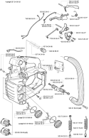 Page M Diagram and Parts List for 334T 334 T 2003-11 Husqvarna Chainsaw
