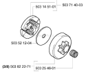 Page E Diagram and Parts List for 334T 334 T 2003-11 Husqvarna Chainsaw
