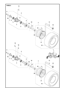 Part Location Diagram of 597526301 Husqvarna HUB ASSEMBLY .