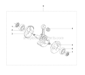 Crankshaft Diagram and Parts List for 335FR 2008-10 Husqvarna Brush Cutter