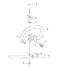 Handle 1 Diagram and Parts List for 335FR 2008-10 Husqvarna Brush Cutter