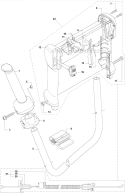 Handle  Controls Diagram and Parts List for 335FR 2008-10 Husqvarna Brush Cutter