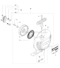 Starter 2 Diagram and Parts List for 335FR 2008-10 Husqvarna Brush Cutter
