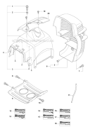Cover 1 Diagram and Parts List for 335FR 2008-10 Husqvarna Brush Cutter