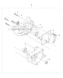 Crankcase Diagram and Parts List for 335FR 2008-10 Husqvarna Brush Cutter
