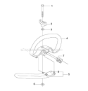Handle 2 Diagram and Parts List for 335RJX 2008-10 Husqvarna Brush Cutter