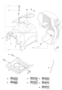 Cover 1 Diagram and Parts List for 335RJX 2008-10 Husqvarna Brush Cutter