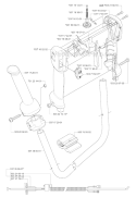 Handle  Controls Diagram and Parts List for 335RX 2005-06 Husqvarna Brush Cutter