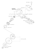 Bevel Gear Diagram and Parts List for 335RX 2005-06 Husqvarna Brush Cutter