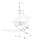 Handle 1 Diagram and Parts List for 335RX 2008-10 Husqvarna Brush Cutter