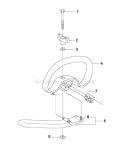 Handle 2 Diagram and Parts List for 335RX 2008-10 Husqvarna Brush Cutter