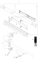 Shaft  Suspension Diagram and Parts List for 335RX 2008-10 Husqvarna Brush Cutter