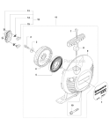 Starter 1 Diagram and Parts List for 335RX 2008-10 Husqvarna Brush Cutter
