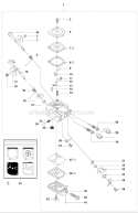 Carburetor Diagram and Parts List for 335RX 2008-10 Husqvarna Brush Cutter