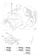 Cover 1 Diagram and Parts List for 335RX 2008-10 Husqvarna Brush Cutter