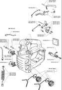 Page K Diagram and Parts List for 335XPT 335 XPT 1997-01 Husqvarna Chainsaw