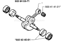 Page D Diagram and Parts List for 335XPT 335 XPT 1997-01 Husqvarna Chainsaw