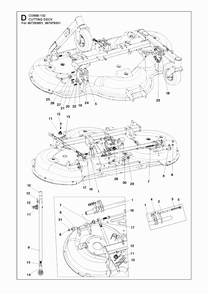 52-Inch/132cm Cutting Deck 8 Diagram and Parts List for C132 P500-series Husqvarna Lawn Mower
