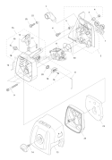 Carburetor  Air Filter Diagram and Parts List for 336FRD 2011-02 Husqvarna Brush Cutter