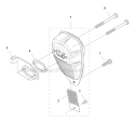 Muffler Diagram and Parts List for 336FR 2011-02 Husqvarna Brush Cutter