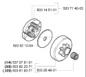 Page D Diagram and Parts List for 336 2005-03 Husqvarna Chainsaw