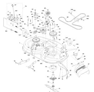 Mower Deck Diagram and Parts List for PB195H42LT (96042003600)(2007-08) Husqvarna Lawn Mower