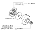 Page D Diagram and Parts List for 339XPT 339 XPT 2005-03 Husqvarna Chainsaw