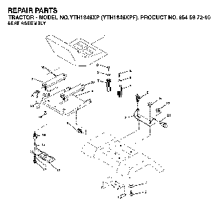 Seat Diagram and Parts List for YTH1848XPF (954567260)(2003-06) Husqvarna Lawn Tractor