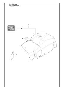 Cylinder Cover 2 Diagram and Parts List for 576XP 2010-03 Husqvarna Chainsaw