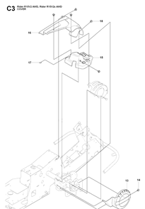 Cover 2 Diagram and Parts List for RIDER15V2AWD (965200901)(2009-04) Husqvarna Lawn Mower